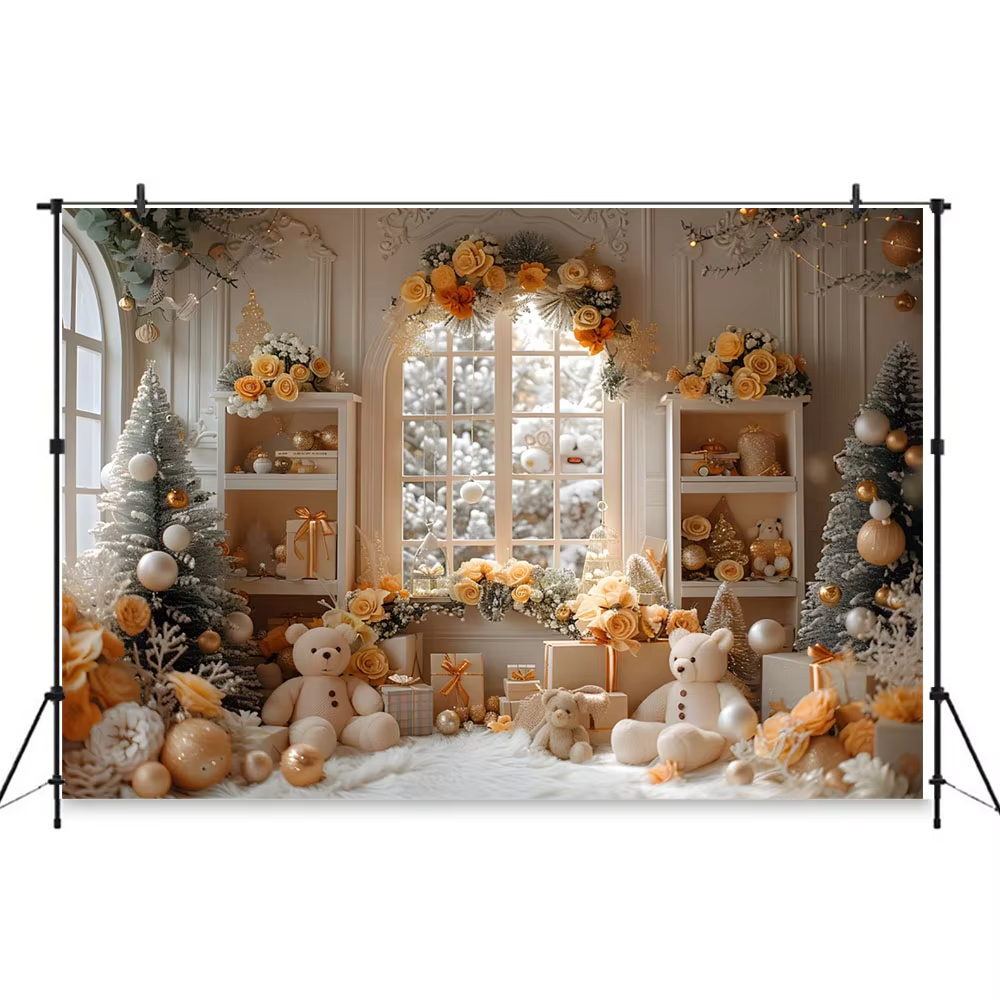 Winter Christmas Window Backgr - Party Event Supply Store review and price