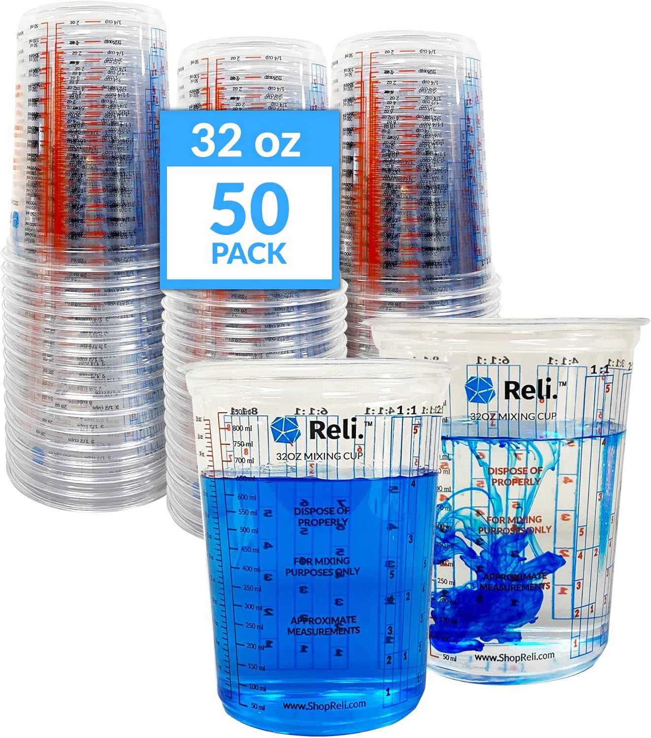 50 Pcs 32oz Disposable Paint M - Plastic Cup 50Pcs review and price