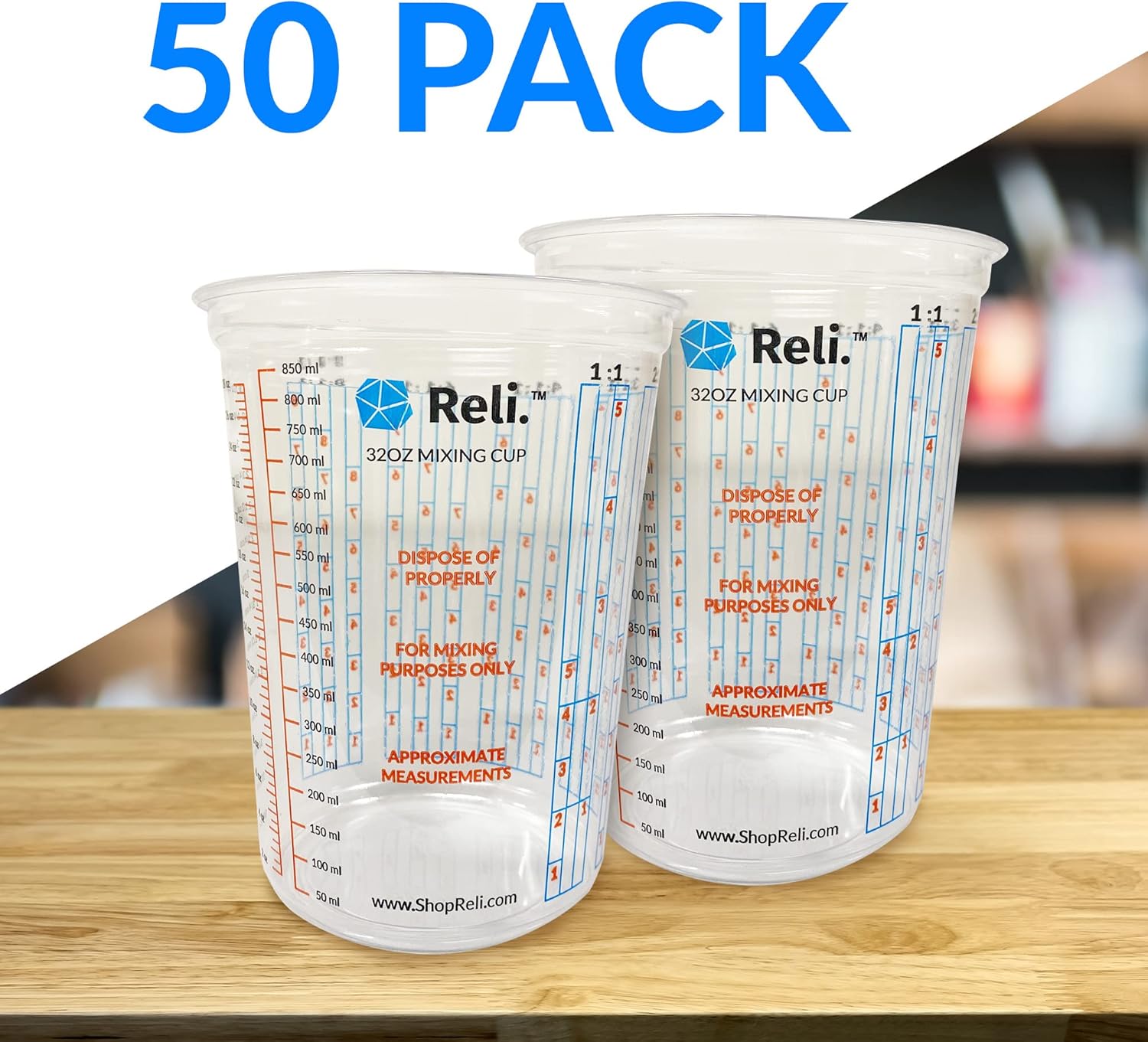50 Pcs 32oz Disposable Paint M - Plastic Cup 50Pcs review and price