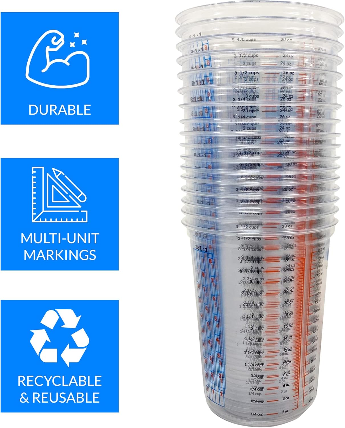 50 Pcs 32oz Disposable Paint M - Plastic Cup 50Pcs review and price