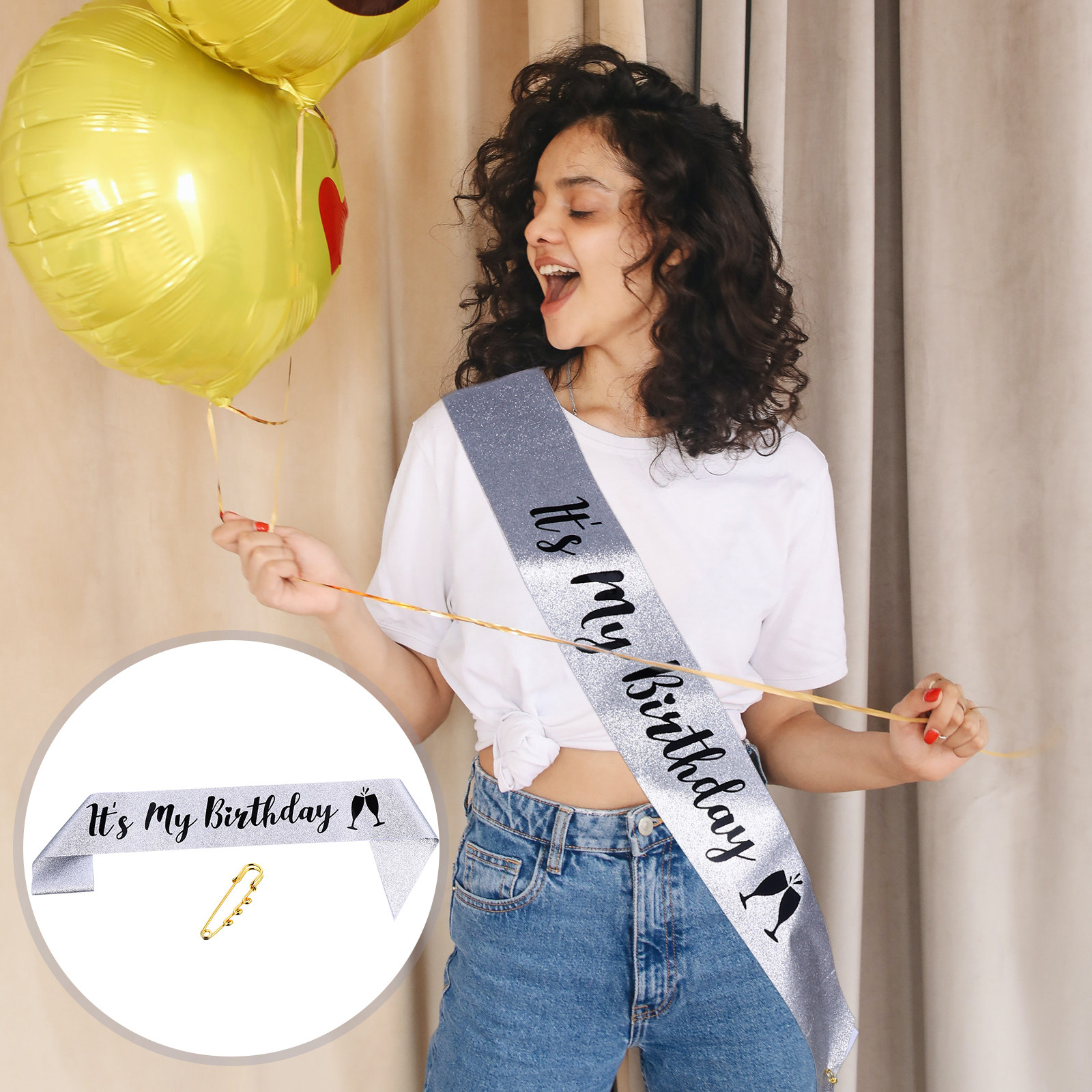 1Pcs Birthday Party Sash Glitt - Birthday Sash Glitter review and price