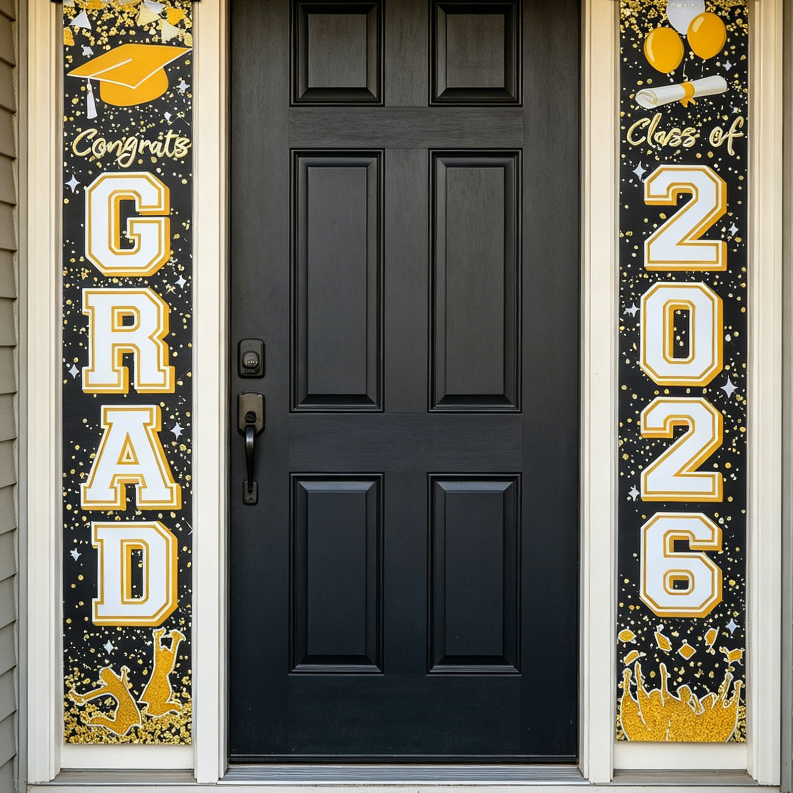 1Pair Graduation Door Couplets - Party Banner Gold review and price