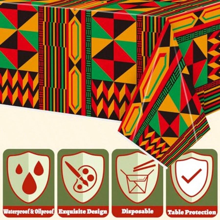 3 Packs African Print Disposab - Table Cloth Disposable review and price