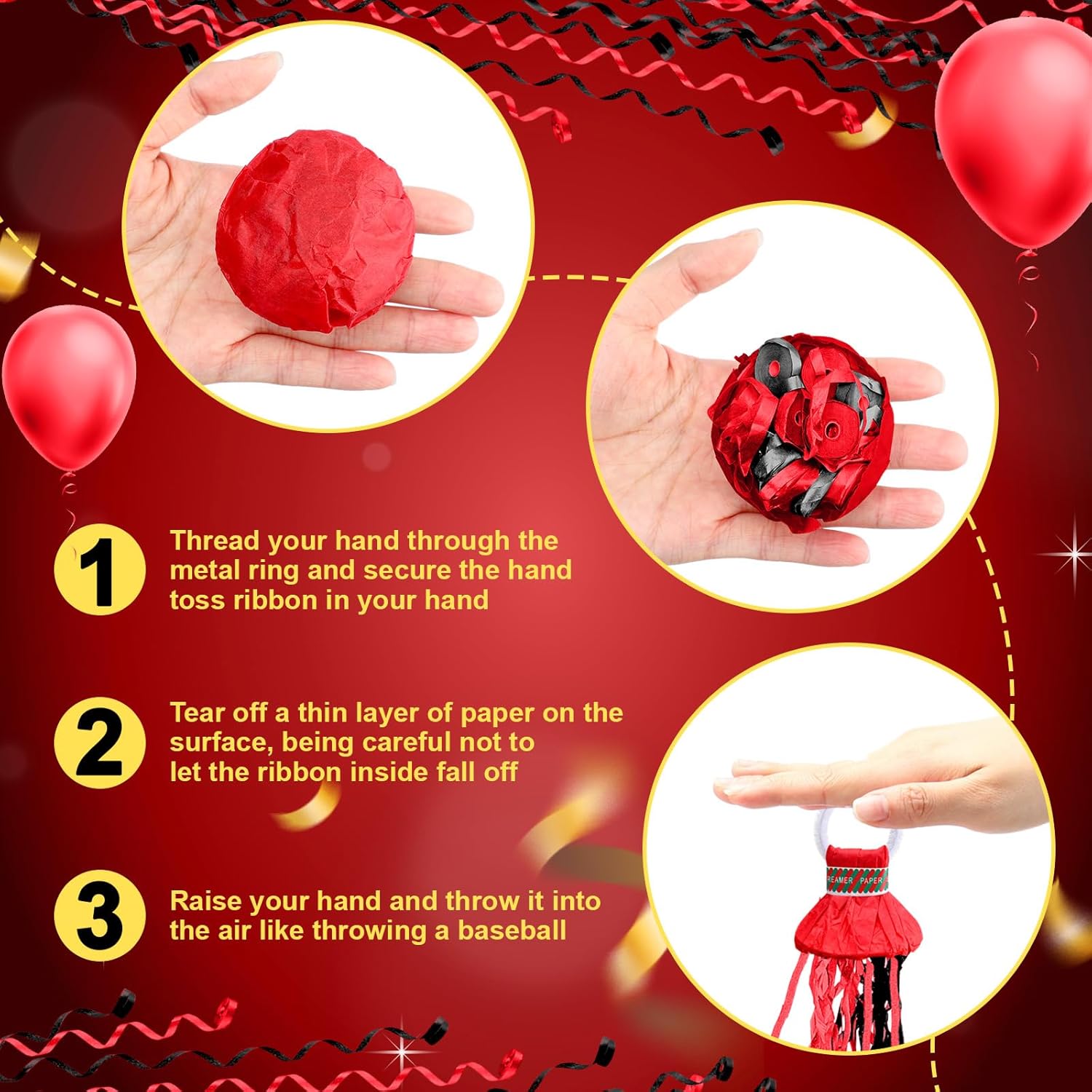 Red Hand Throwing Streamers Co - Confetti Cannon Tube review and price