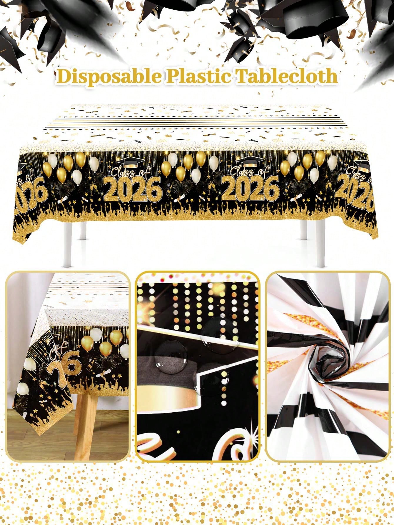 1pc Disposable Graduation Tabl - Table Cloth Disposable review and price