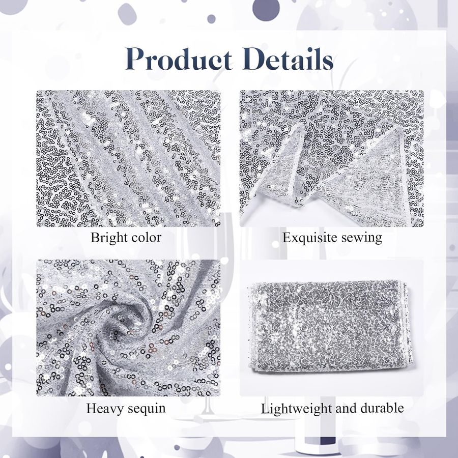 54 Pcs Silver Sequin Chair Sas - Birthday Sash Glitter review and price